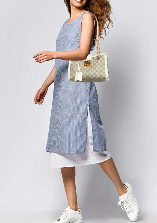 Gucci Supreme Canvas and Leather Small Padlock Tote