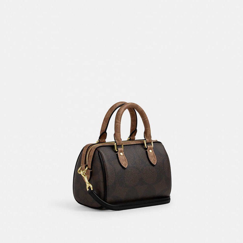 Coach Mini Rowan Crossbody Bag In Blocked Signature Canvas