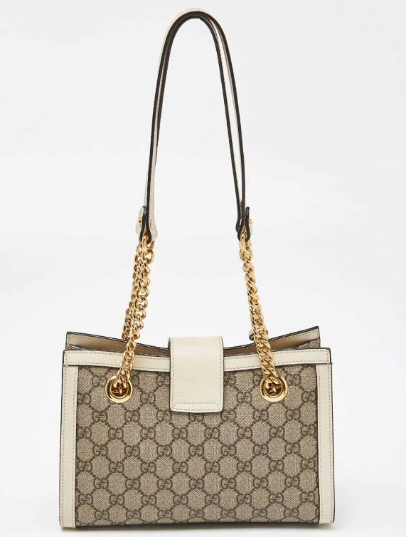 Gucci Supreme Canvas and Leather Small Padlock Tote