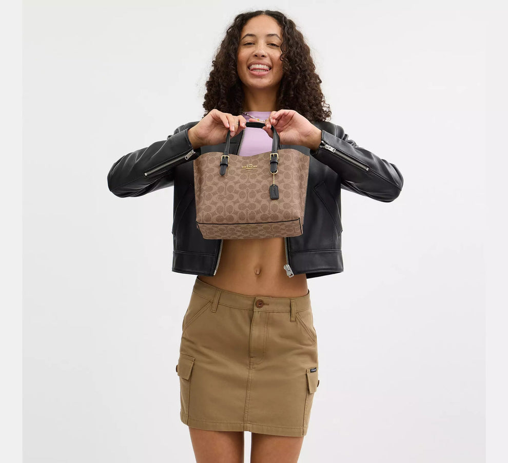 Coach Mollie Tote Bag 25 In Signature Canvas